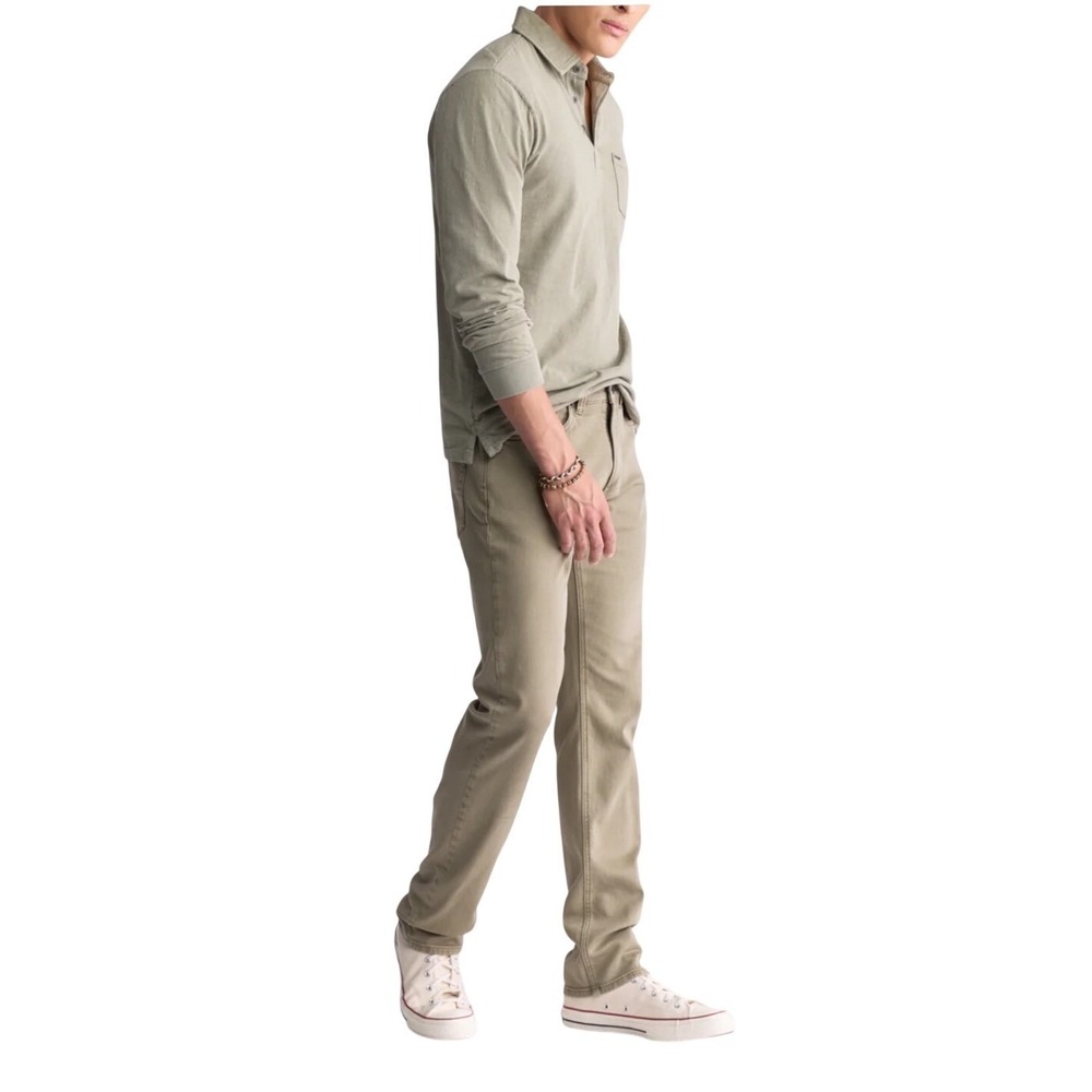 Buffalo David Bitton Six Pants Mens 33 Olive Green Freedom Flex Straight BM22939